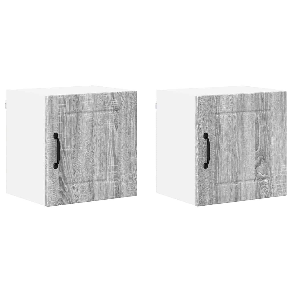 Küchenhängeschrank 2 pcs Graues Sonoma 40 x 31 x 40 cm